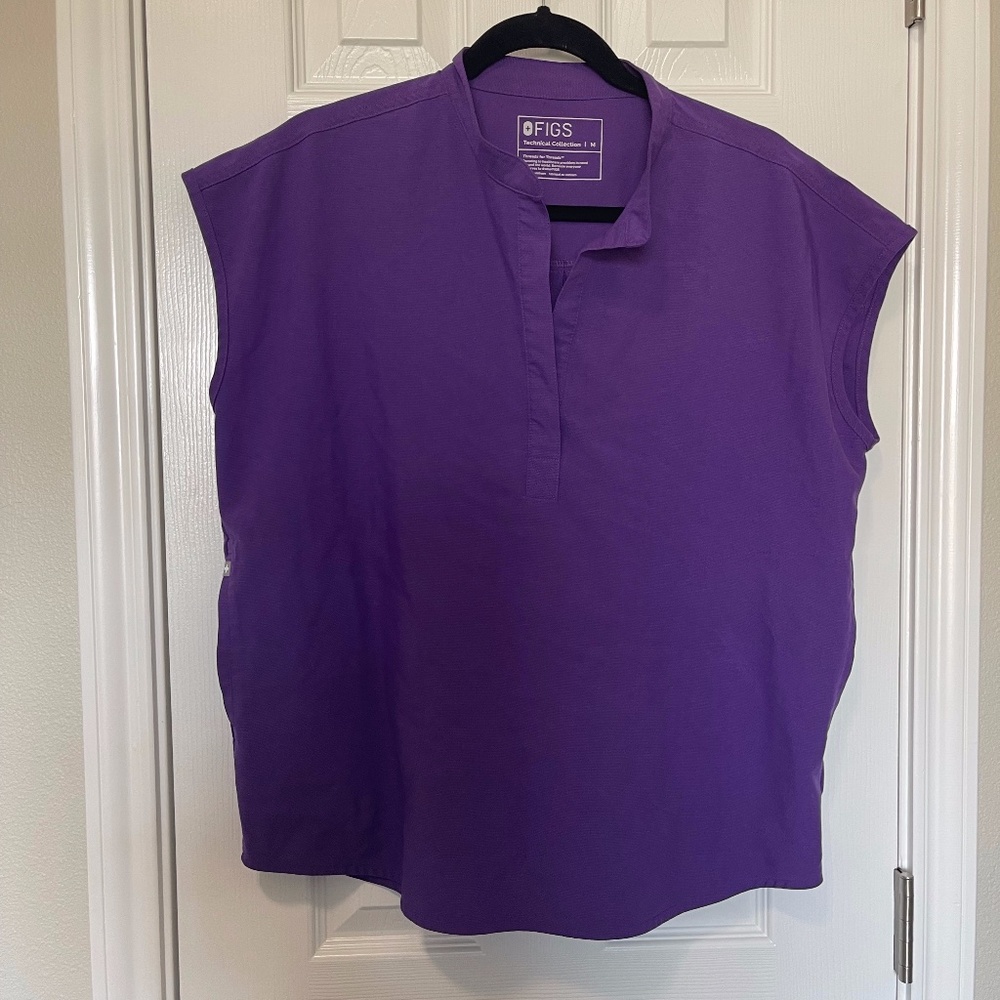 Violet Purple Figs Scrub Top